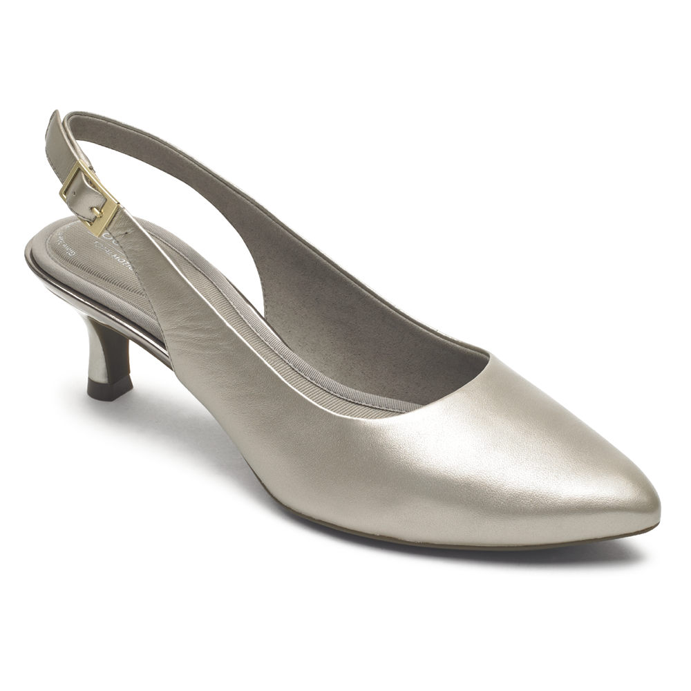 Scarpins Rockport Mulher Prateadas - Total Motion Kaiya Slingback - 68921CUOA